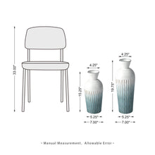 Load image into Gallery viewer, Set of 2 Abstract Ombre Aqua Metal Vases