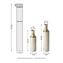 Load image into Gallery viewer, Set of 2 Modern White and Gold Metal Floor Vases