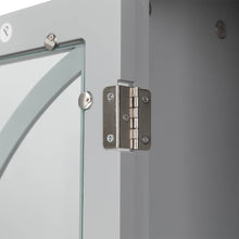 Load image into Gallery viewer, 68.25"H Wooden Bathroom Free Standing Storage Cabinet Spacesaver with Glass Double Doors, Gray