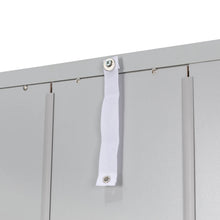 Load image into Gallery viewer, 68.25"H Wooden Bathroom Free Standing Storage Cabinet Spacesaver with Glass Double Doors, Gray