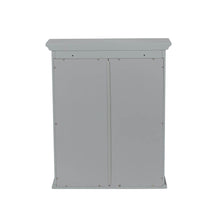Load image into Gallery viewer, Wooden Wall Mounted Storage Cabinet with Glass Double Doors, Gray