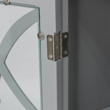 Load image into Gallery viewer, Wooden Wall Mounted Storage Cabinet with Glass Double Doors, Gray
