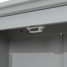 Load image into Gallery viewer, Wooden Wall Mounted Storage Cabinet with Glass Double Doors, Gray