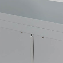 Load image into Gallery viewer, Wooden Wall Mounted Storage Cabinet with Glass Double Doors, Gray