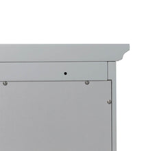 Load image into Gallery viewer, Wooden Wall Mounted Storage Cabinet with Glass Double Doors, Gray