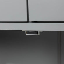 Load image into Gallery viewer, Wooden Free Standing Storage Cabinet with Glass Double Doors and Drawer, Gray
