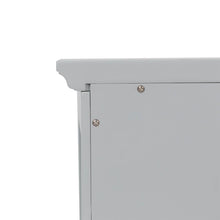 Load image into Gallery viewer, Wooden Free Standing Storage Cabinet with Glass Double Doors and Drawer, Gray