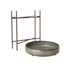 Load image into Gallery viewer, Farmhouse Galvanized Metal Serving Tray Table