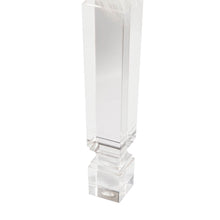 Load image into Gallery viewer, 44.88"L White Faux Fur Acrylic Bench with Acrylic Legs