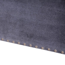 Load image into Gallery viewer, 44.88"L Grey Padded Velvet Storage Ottoman Bench with Acrylic Legs