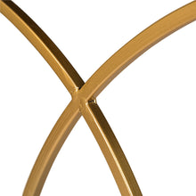 Load image into Gallery viewer, Gold Metal Nesting Accent End Table/Coffee Table with Glass Top, Set of 2