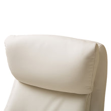 Load image into Gallery viewer, Mid-Century Modern Cream Bonded Leather Gaslift Adjustable Swivel Office Chair