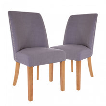 Load image into Gallery viewer, Fabric Dining Chairs Blue Gray, Set Of Two