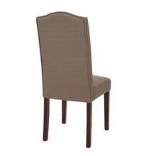 Load image into Gallery viewer, Tan Upholstered Dining Chairs With Studded Decoration, Set Of 2