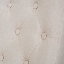 Load image into Gallery viewer, Cream White Upholstered Fabric Dining Chairs With Tufted Back, Set Of 2