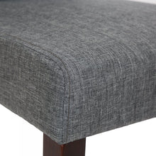 Load image into Gallery viewer, Dark Gray Upholstered Fabric Dining Chairs With Tufted Back, Set Of 2