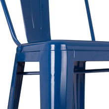 Load image into Gallery viewer, Vintage Stackable Navy Blue Metal Bar Stool, Set Of 2
