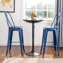 Load image into Gallery viewer, Vintage Stackable Navy Blue Metal Bar Stool, Set Of 2