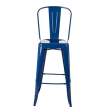 Load image into Gallery viewer, Vintage Stackable Navy Blue Metal Bar Stool, Set Of 2