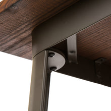 Load image into Gallery viewer, 41.34"H Steel Pub Bar Table with Square Solid Elm Wood Top