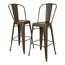 Load image into Gallery viewer, Vintage Metal Stackable Dining Side Chairs & Bar Stools, Set of 2