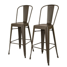 Load image into Gallery viewer, Vintage Metal Stackable Dining Side Chairs & Bar Stools, Set of 2