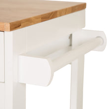 Load image into Gallery viewer, Kitchen Cart with Drawer Door Rubber Wooden Kitchen Island Storage Table