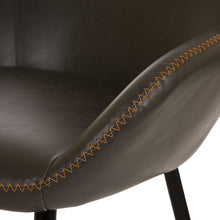 Load image into Gallery viewer, Mid-Century Modern Gray Leatherette Dining Armchair, Set of 2