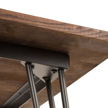 Load image into Gallery viewer, 29.53"H Industrial Steel Hairpin Leg Dining Table with Elm Wood Top