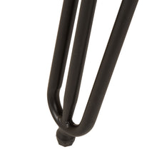 Load image into Gallery viewer, 29.53"H Industrial Steel Hairpin Leg Dining Table with Elm Wood Top