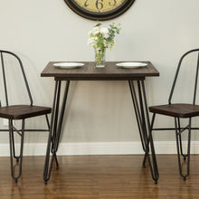 Load image into Gallery viewer, 29.53"H Industrial Steel Hairpin Leg Dining Table with Elm Wood Top