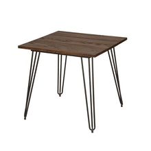 Load image into Gallery viewer, 29.53"H Industrial Steel Hairpin Leg Dining Table with Elm Wood Top