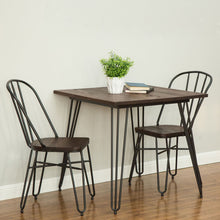 Load image into Gallery viewer, Industrial Steel Hairpin Leg Chair with Elm Wood Seat, Set of 2