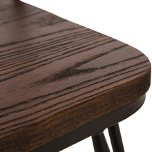 Load image into Gallery viewer, Industrial Steel Hairpin Leg Chair with Elm Wood Seat, Set of 2
