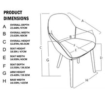Load image into Gallery viewer, Mid-Century Modern Navy Blue Leatherette Dining Armchair, Set of 2