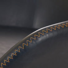 Load image into Gallery viewer, Mid-Century Modern Navy Blue Leatherette Dining Armchair, Set of 2