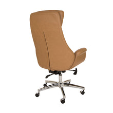 Load image into Gallery viewer, Adjustable High-Back Office Chair Executive Swivel Chair PU Leather, Camel
