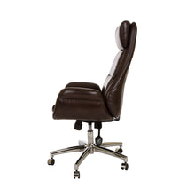 Load image into Gallery viewer, High-Back Adjustable Bonded Leather Executive Swivel Office Chair, Coffee