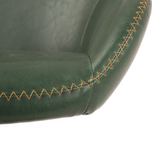 Load image into Gallery viewer, Mid-Century Modern Hunter Green Leatherette Gaslift Adjustable Swivel Bar Stool, Set of 2
