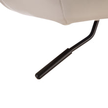 Load image into Gallery viewer, Mid-Century Coconut Milk White Leatherette Gaslift Adjustable Swivel Bar Stool, Set of 2