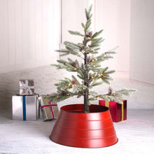 Load image into Gallery viewer, 22"D Painted Red Metal Tree Collar