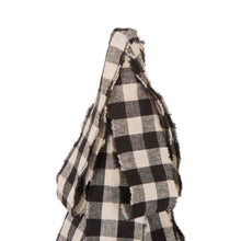 Load image into Gallery viewer, 16.93"H Black & White Plaid Fabric Table Tree