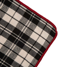 Load image into Gallery viewer, 18"D Black & White Plaid Fabric Pillow Cover