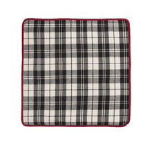 Load image into Gallery viewer, 18"D Black & White Plaid Fabric Pillow Cover