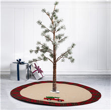 Load image into Gallery viewer, 48"D Fabric Christmas Tree Skirt - Red Truck