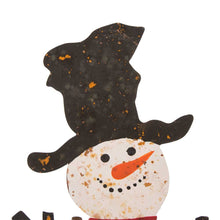 Load image into Gallery viewer, 36.22”H Rusty Metal Snowman Standing Porch Sign