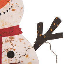 Load image into Gallery viewer, 36.22”H Rusty Metal Snowman Standing Porch Sign