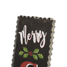 Load image into Gallery viewer, 35.63"H Wooden Black Merry Christmas Porch Sign