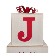 Load image into Gallery viewer, 31.89"H Wooden Block Wording Porch Sign - JOY