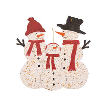 Load image into Gallery viewer, 29.92"H Rusty Metal Snowman Family Yard Stake or Standing Décor or Wall Décor